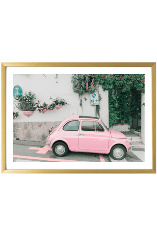 Positano Art Print - Fiat 527 Photo