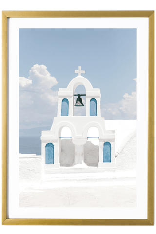 Greece Print - Santorini Art Print - Bells #2