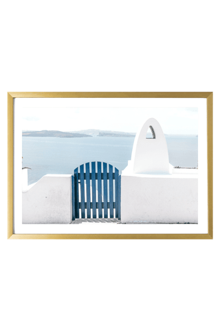 Greece Print - Santorini Art Print - Blue Gate #2