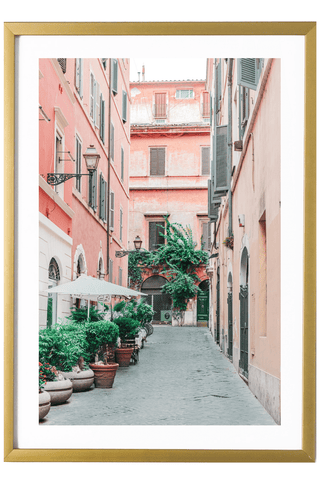 Italy Print - Rome Art Print - Pink Street #1