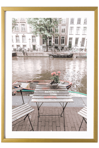 Netherlands Print - Amsterdam Art Print - Cafe