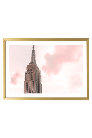 New York City Print - New York City Art Print - Pink Sunset #1