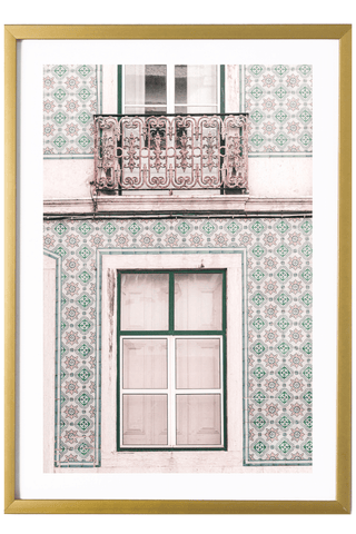 Portugal Print - Lisbon Art Print - Green Window