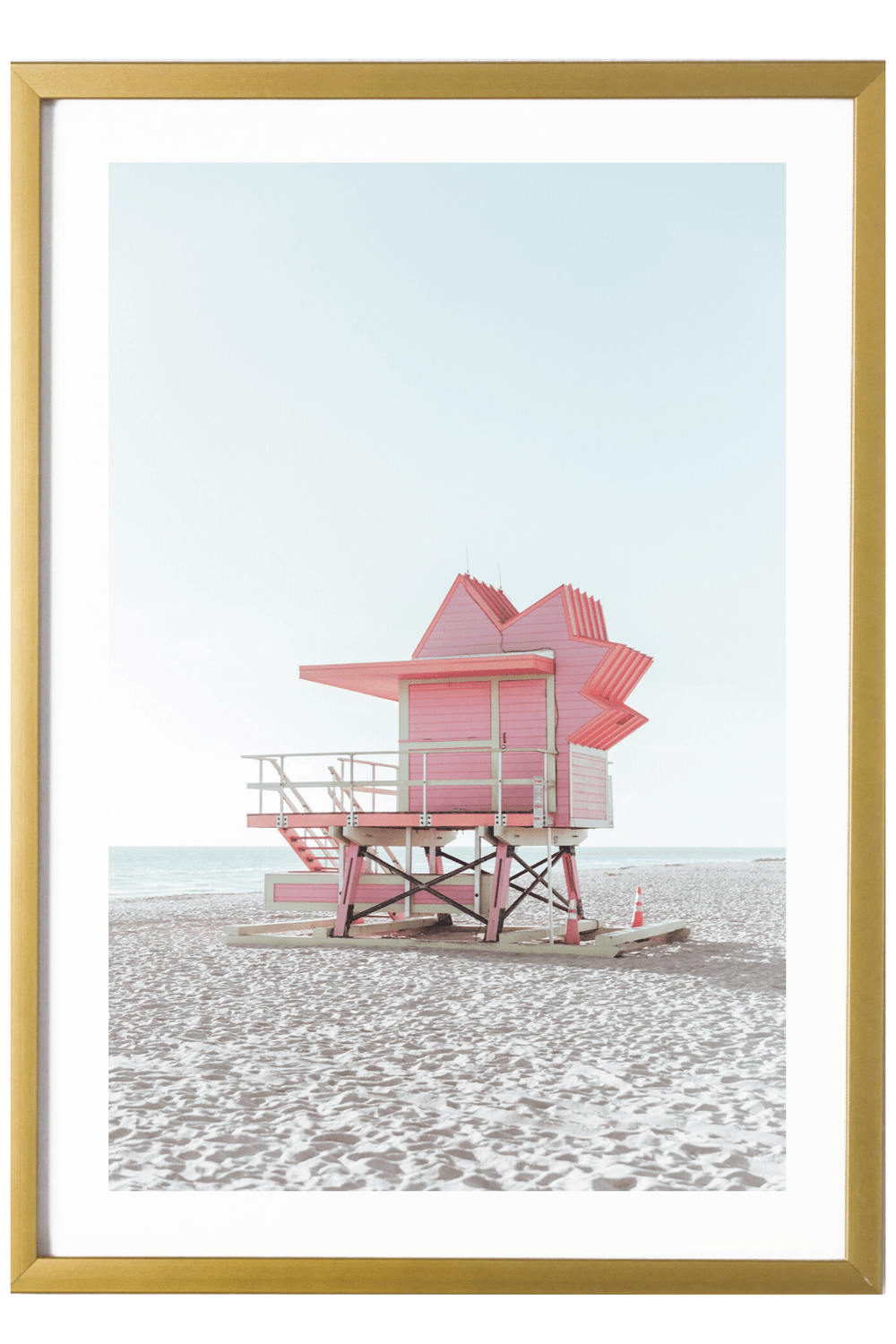 Miami Art Print - Pink Lifeguard Stand #1