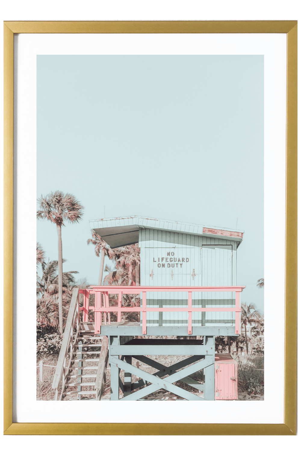 Miami Art Print - Turquoise Lifeguard Stand