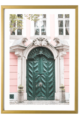 Czech Print - Prague Art Print - Green Door