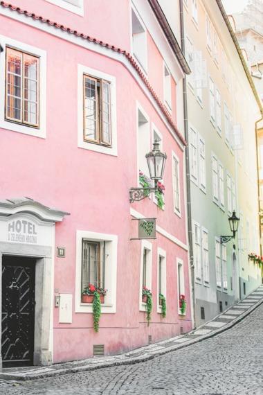 Czech Print - Prague Art Print - Pink Hotel