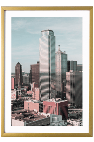Dallas Print - Dallas Art Print - Pink Skyline #1