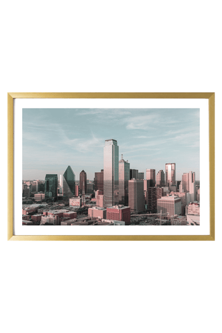 Dallas Print - Dallas Art Print - Pink Skyline #2