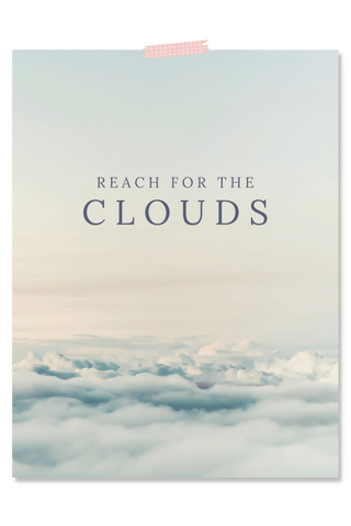 Dorm Prints - Dorm Room Poster Print - Blue Clouds