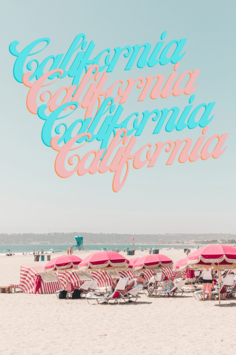 Dorm Prints - Dorm Room Poster Print - California Beach Umbrellas