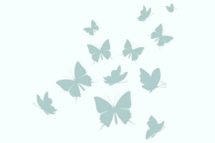 Dorm Prints - Dorm Room Poster Print - Mint Green Butterflies