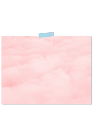 Dorm Prints - Dorm Room Poster Print - Pastel Pink Clouds