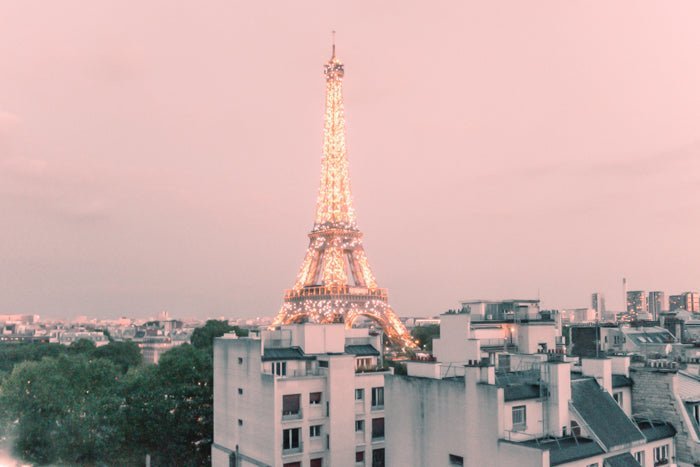 Dorm Prints - Dorm Room Poster Print - Pink Eiffel Tower