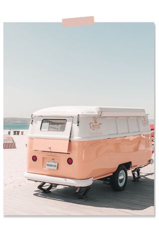 Dorm Prints - Dorm Room Poster Print - Retro Yellow Van