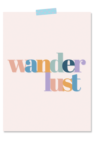 Dorm Prints - Dorm Room Poster Print - Wanderlust Pastel