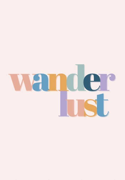 Dorm Prints - Dorm Room Poster Print - Wanderlust Pastel