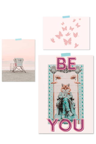 Dorm Prints Set of 3 - Dorm Art Prints Set of 3 - Be You