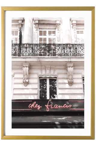 France Print - Paris Art Print - Chez Francis