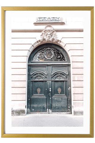 France Print - Paris Art Print - Dark Green Door