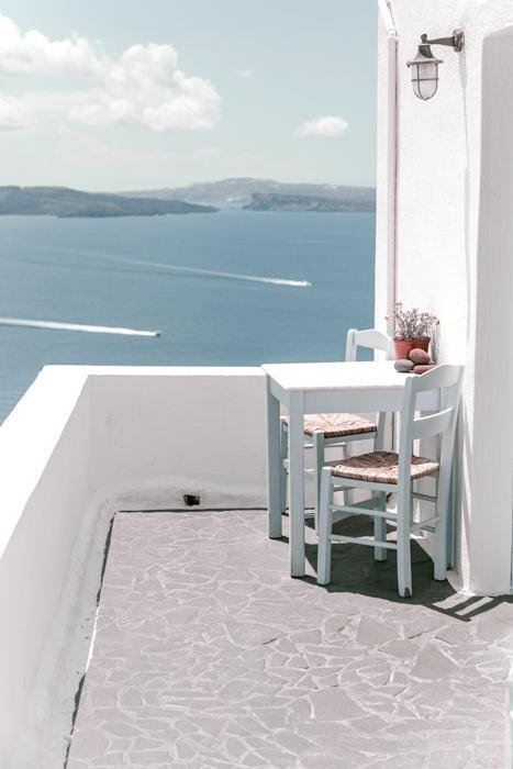 Greece Print - Santorini Art Print - Blue Cafe