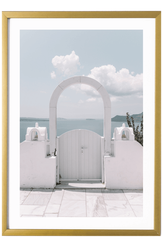 Greece Print - Santorini Art Print - Blue Gate #3