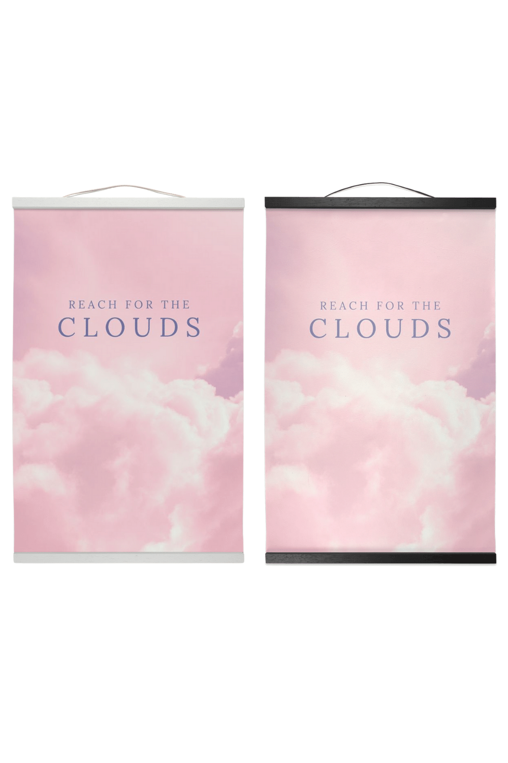 Hanging Canvas - Dorm Room Hanging Canvas - Pink Clouds