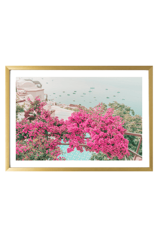 Italy Print - Positano Art Print - Bougainvillea