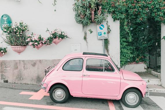 Italy Print - Positano Art Print - Fiat