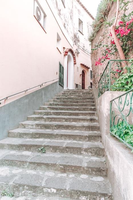 Italy Print - Positano Art Print - Pastel Steps