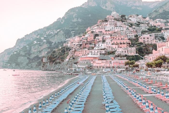 Italy Print - Positano Art Print - Sunset in Positano