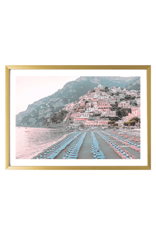 Italy Print - Positano Art Print - Sunset in Positano