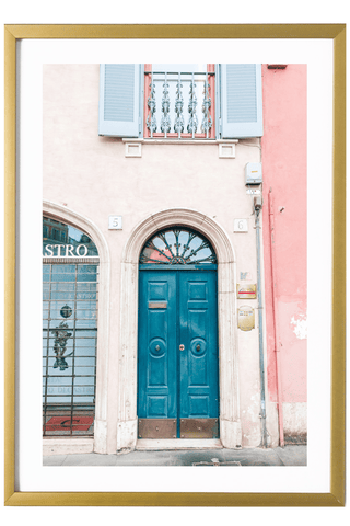Italy Print - Rome Art Print - Blue Door