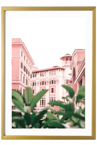 Italy Print - Rome Art Print - Pink Buildings #4