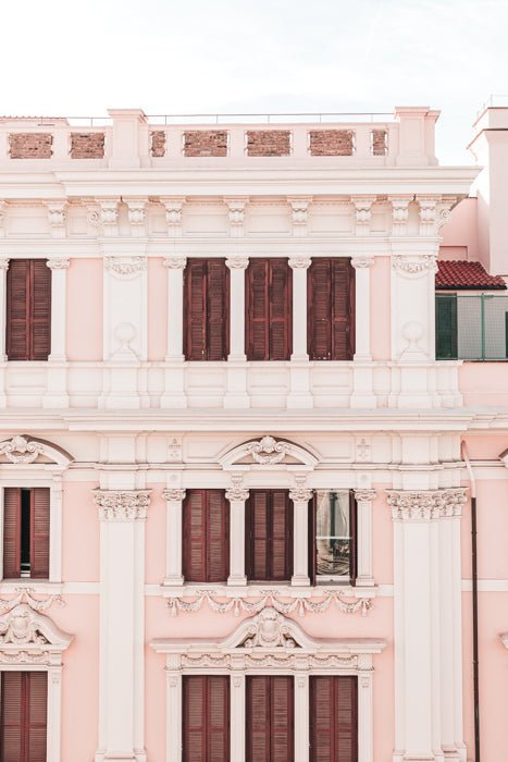 Italy Print - Rome Art Print - Pink Buildings #5