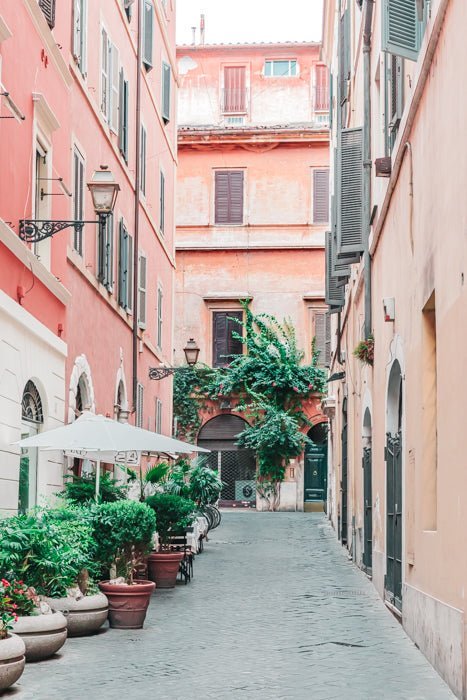 Italy Print - Rome Art Print - Pink Street #1