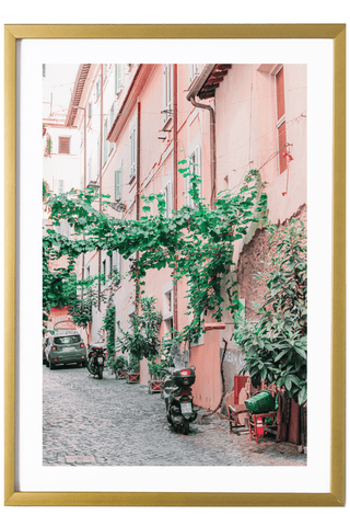 Italy Print - Rome Art Print - Pink Street #2