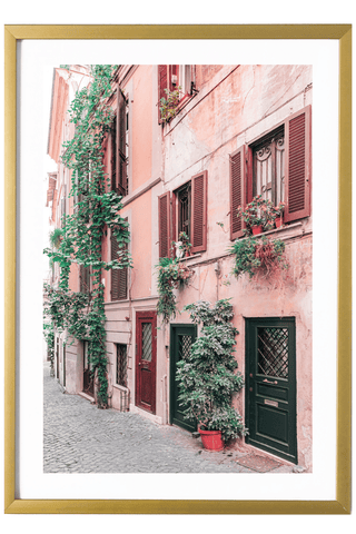 Italy Print - Rome Art Print - Pink Street #3