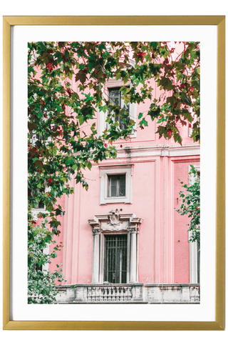 Italy Print - Rome Art Print - Pink Window