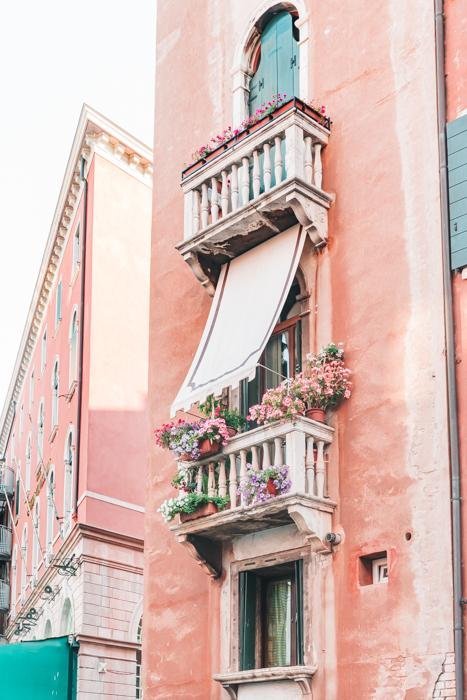 Italy Print - Venice Art Print - Balcony with Flowers