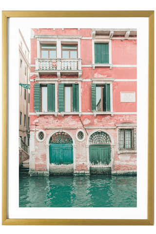 Italy Print - Venice Art Print - Canal Doors #1