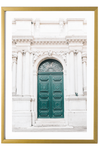 Italy Print - Venice Art Print - Green Door #2