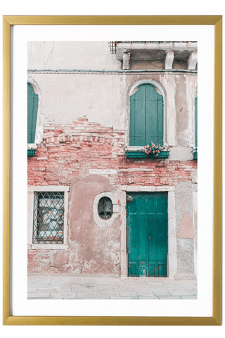 Italy Print - Venice Art Print - Green Door