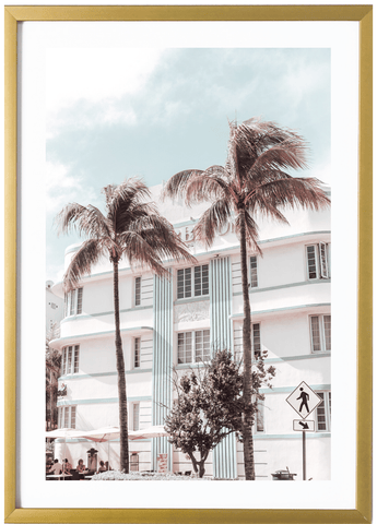 Miami Print - Miami Art Print - Blue Hotel #1