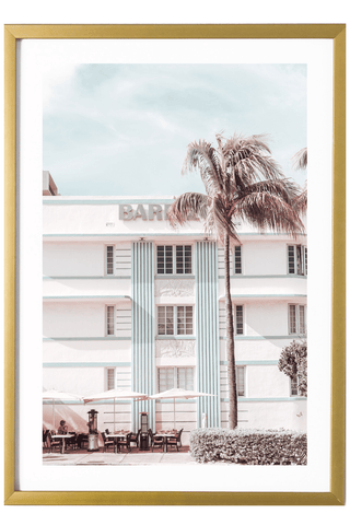 Miami Print - Miami Art Print - Blue Hotel #2