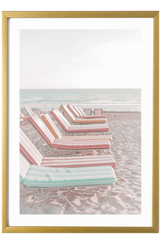 Miami Print - Miami Art Print - Colorful Beach Chairs