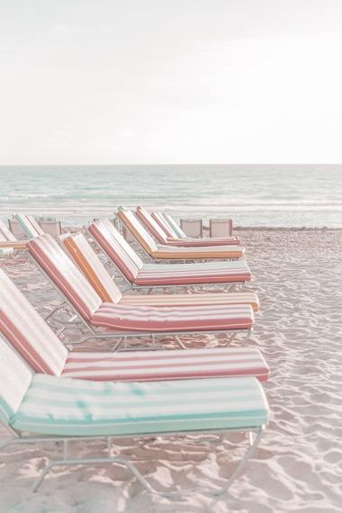 Miami Print - Miami Art Print - Colorful Beach Chairs