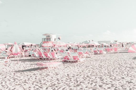 Miami Print - Miami Art Print - Pink Beach
