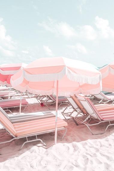 Miami Print - Miami Art Print - Yellow Umbrella