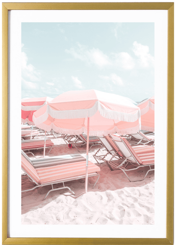 Miami Print - Miami Art Print - Yellow Umbrella